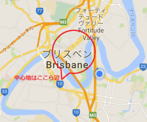 ブリスベン中心部地図